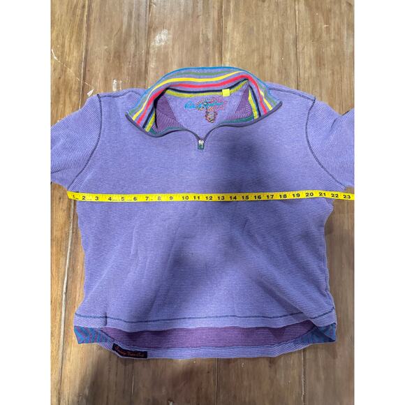Robert Graham M Purple Waffle Knit 1/4 Zip Pullover Cotton Sweater SIZE M - Picture 6 of 10